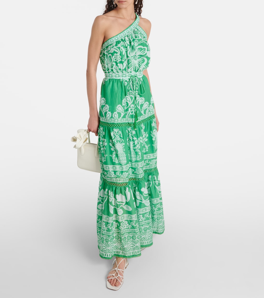 Maxikleid Sweet Garden Green aus Baumwolle | Farm Rio