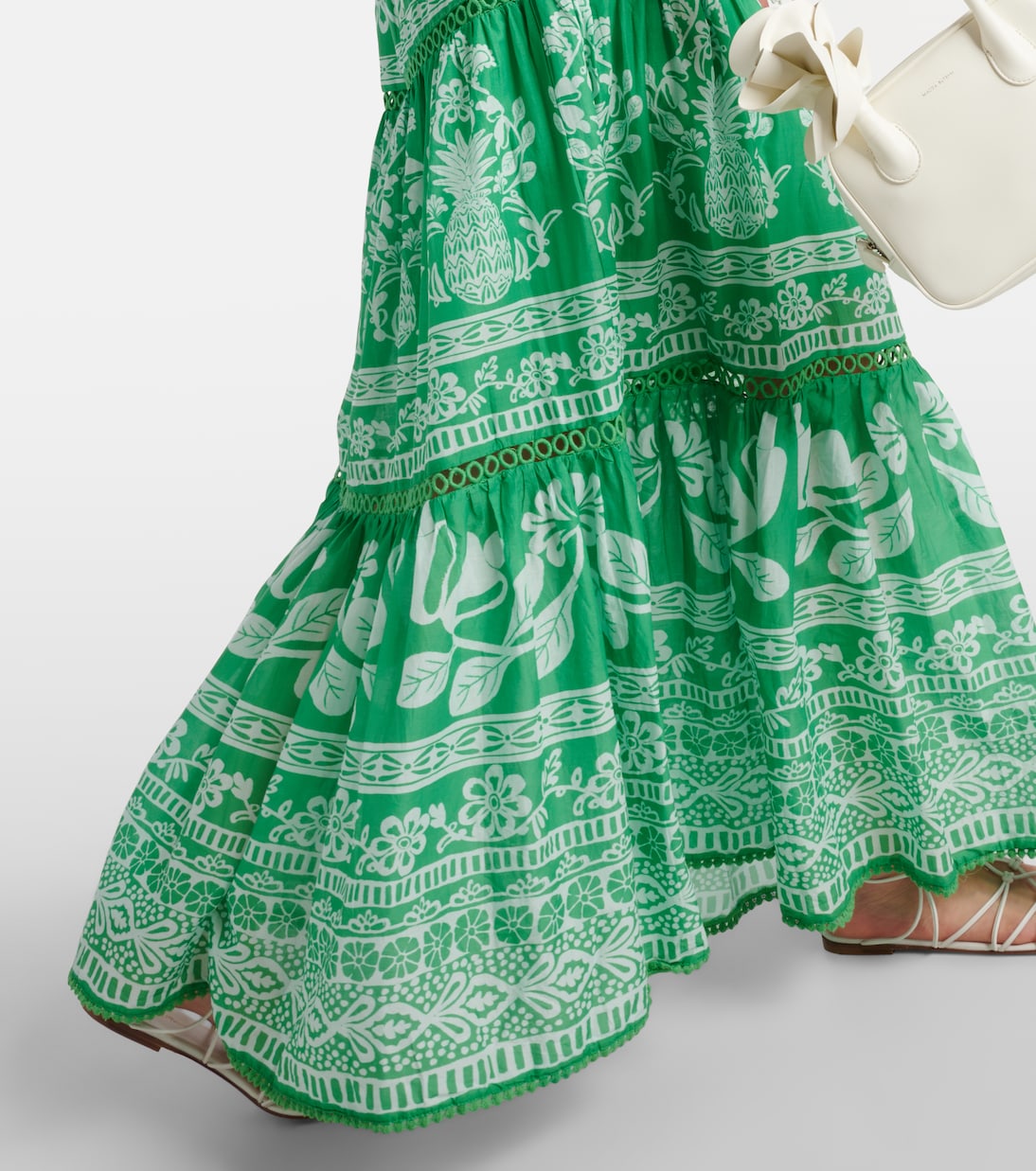 Maxikleid Sweet Garden Green aus Baumwolle | Farm Rio