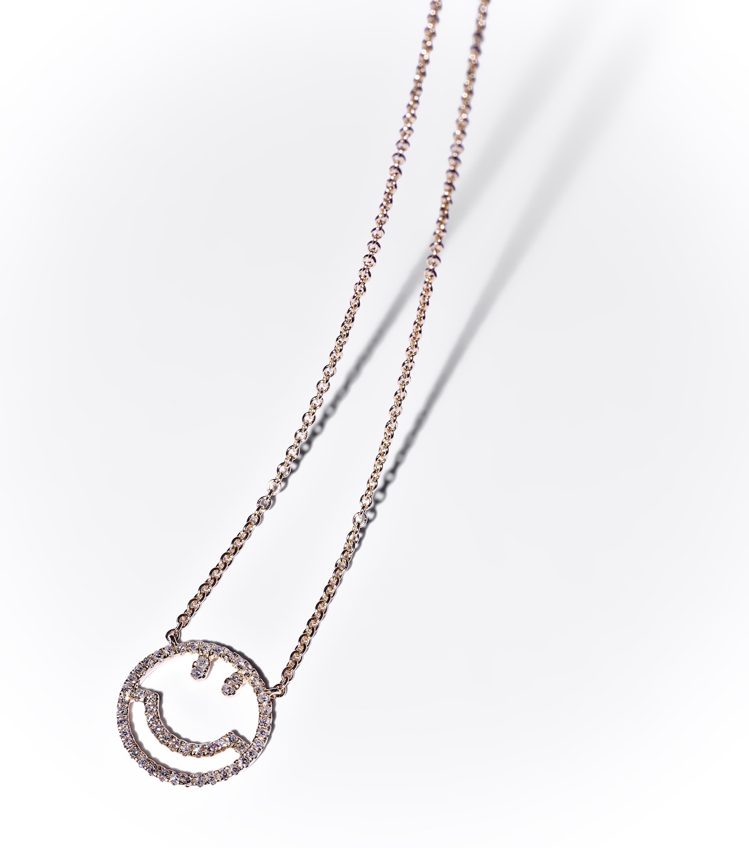 Collana Have A Nice Day in oro 14kt con diamanti | Roxanne First