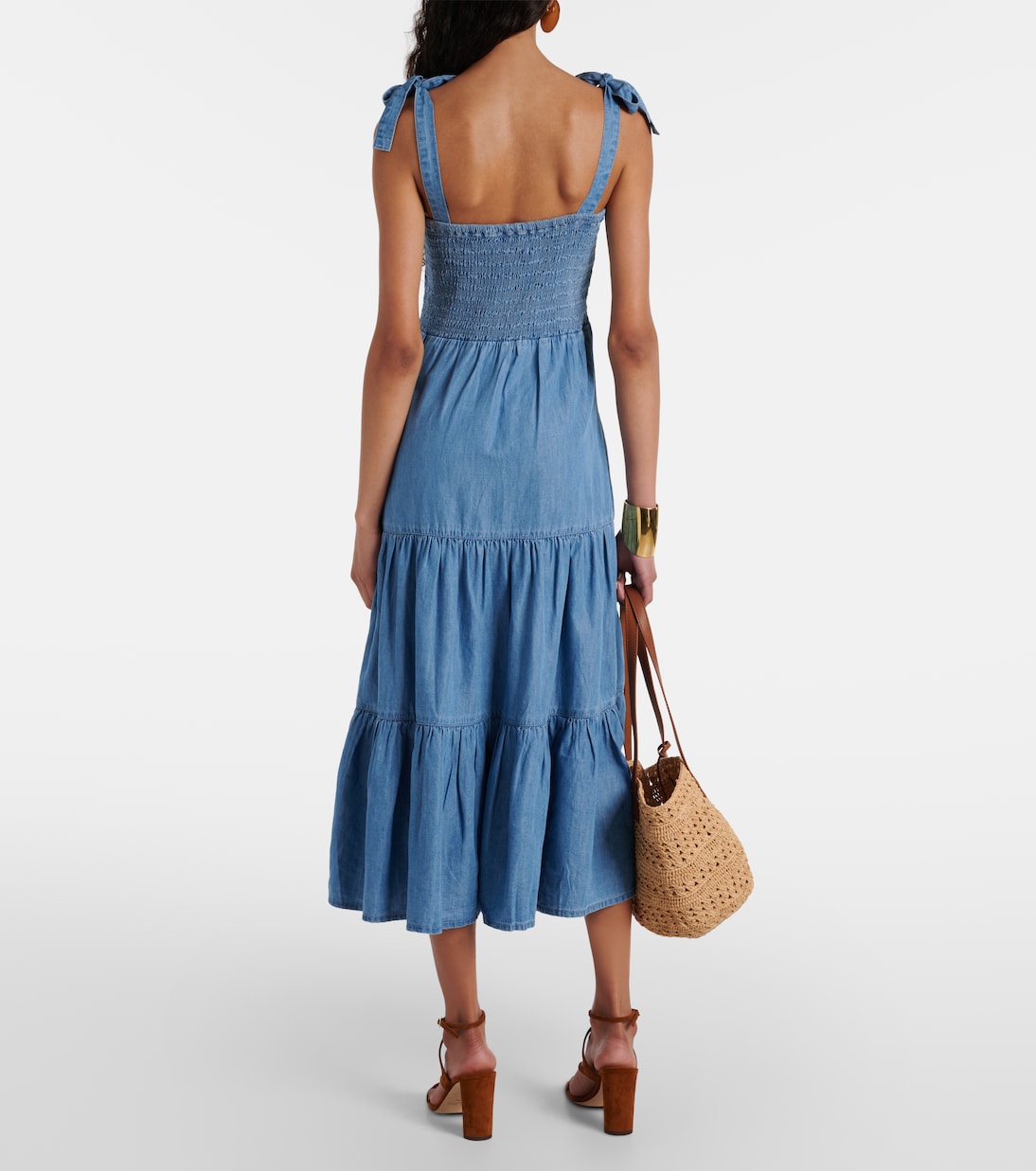 Abito midi Tola in misto cotone | Veronica Beard