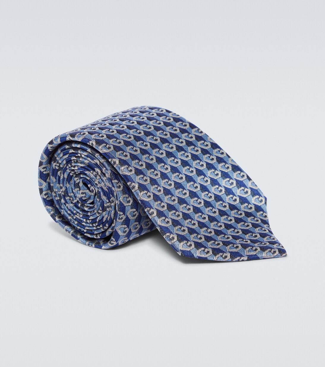 Krawatte Geometric G aus Seiden-Jacquard in Blau - Gucci | Mytheresa
