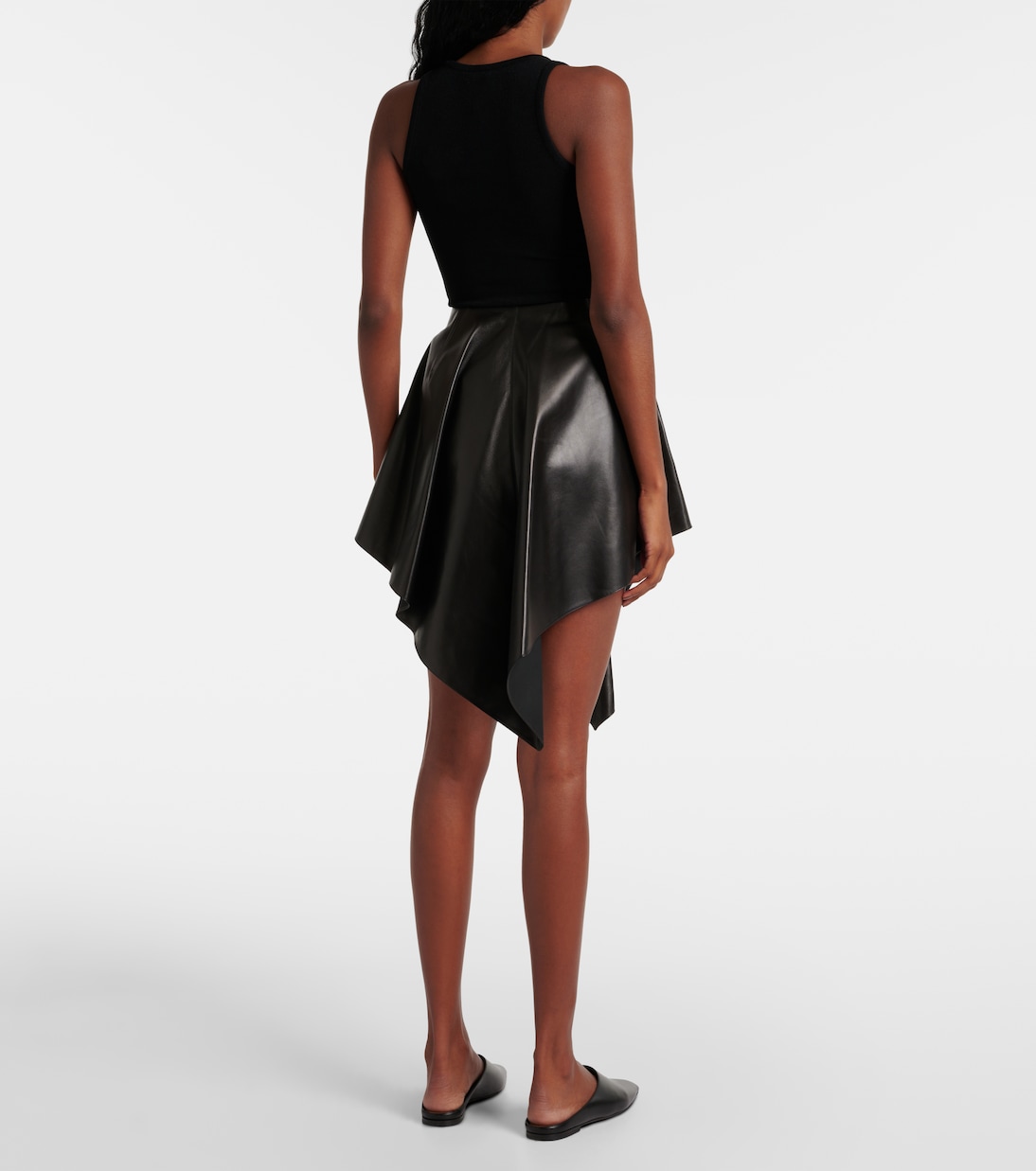 Minigonna asimmetrica in pelle | Alaïa
