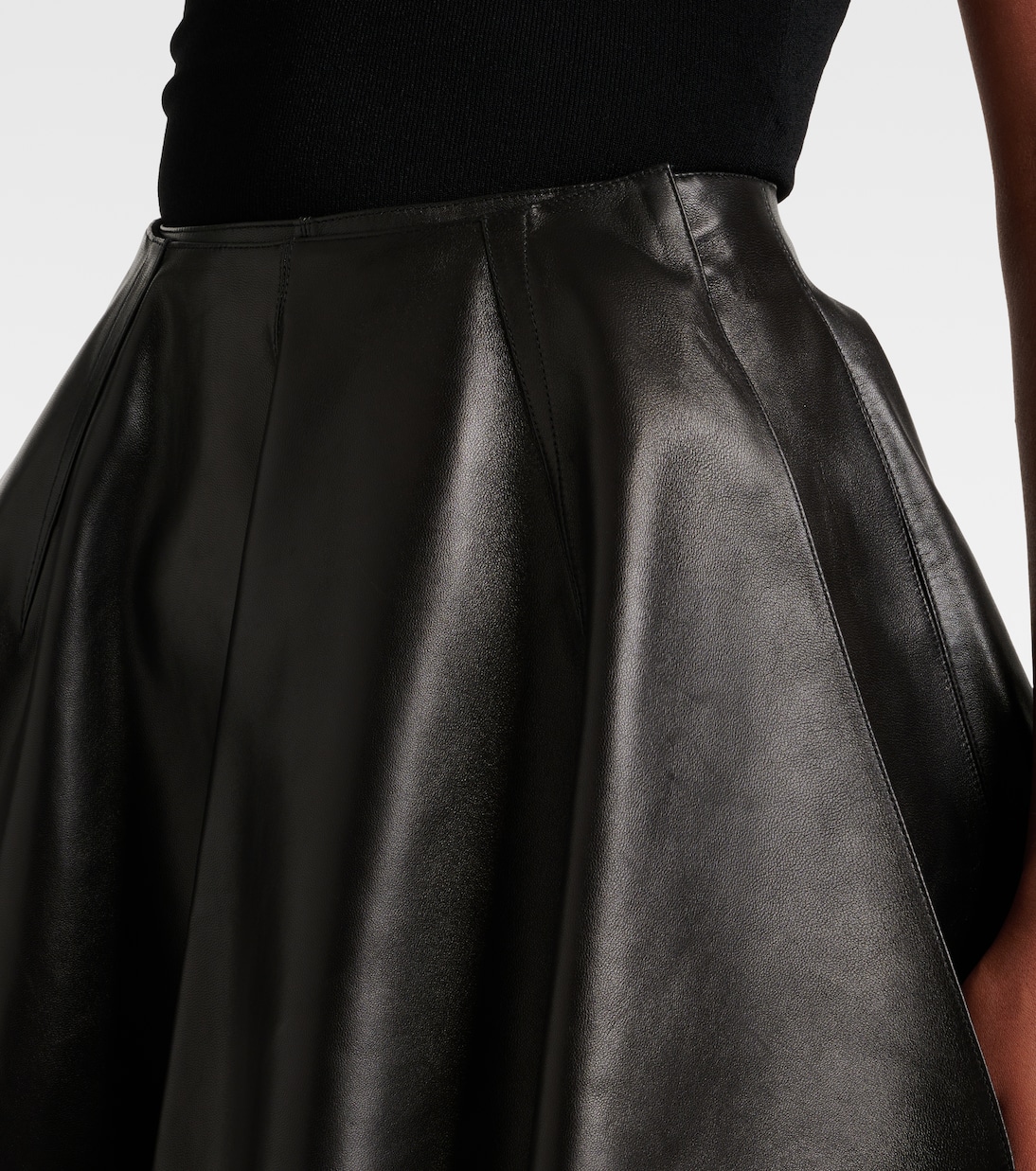 Minigonna asimmetrica in pelle | Alaïa