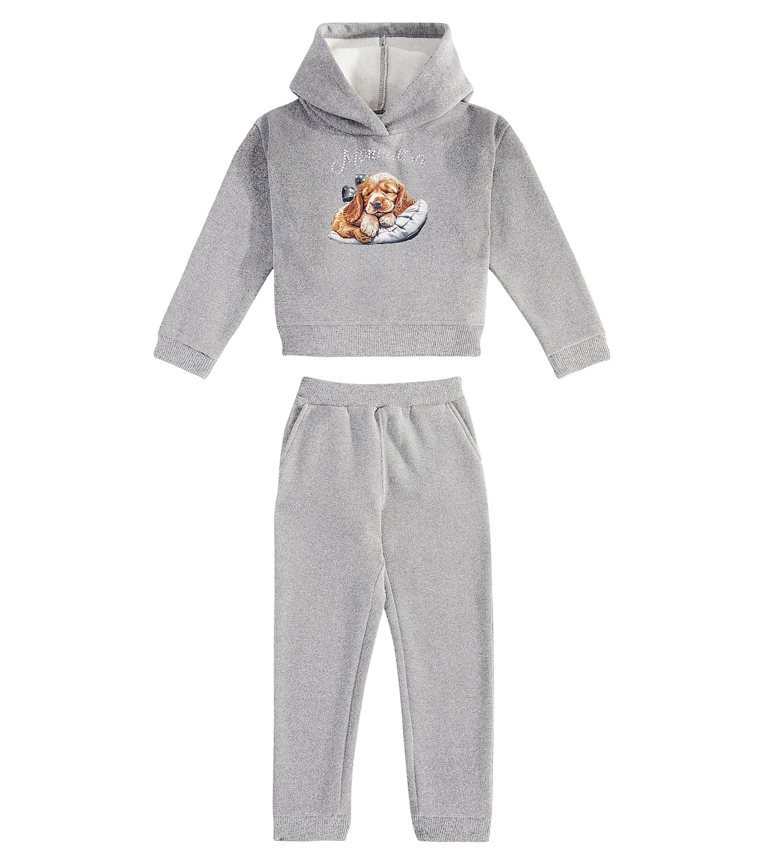 Printed jersey sweatshirt and sweatpants set | Monnalisa