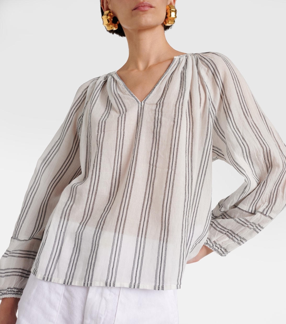 Blusa Gianna in cotone a righe | Velvet