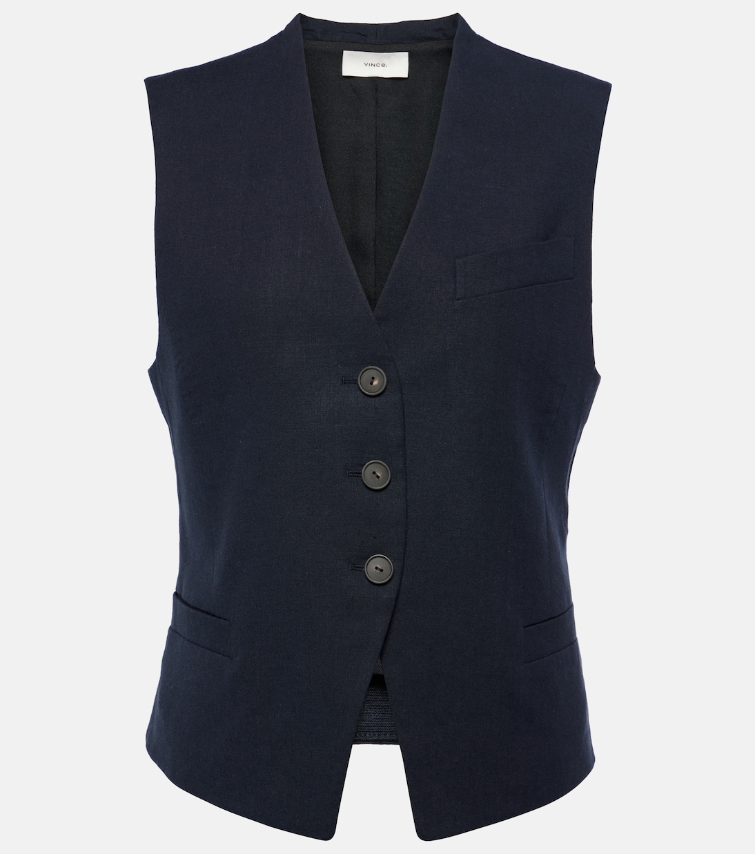 Gilet de costume en lin mélangé | Vince