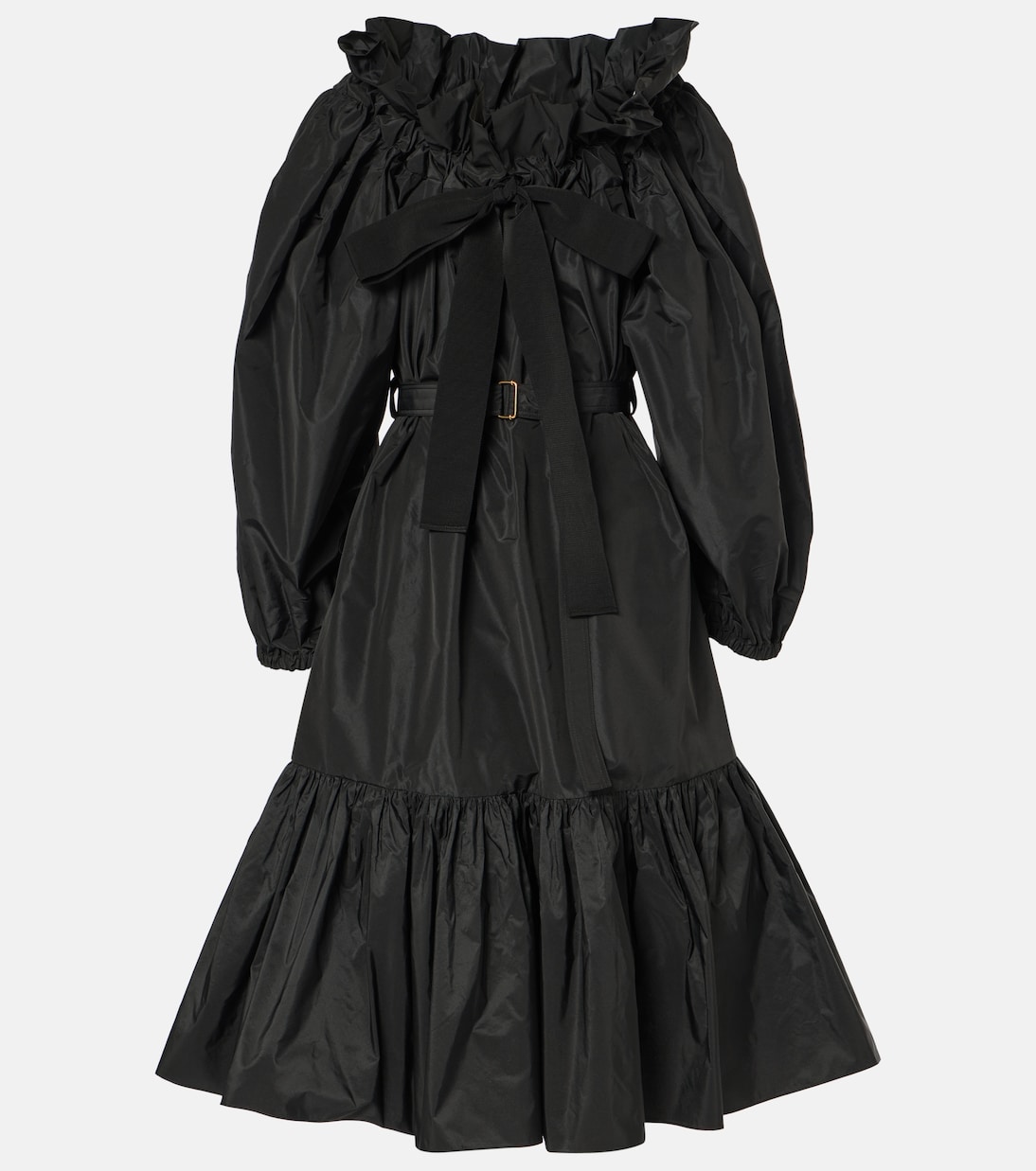 Ruffled tiered faille minidress | Patou