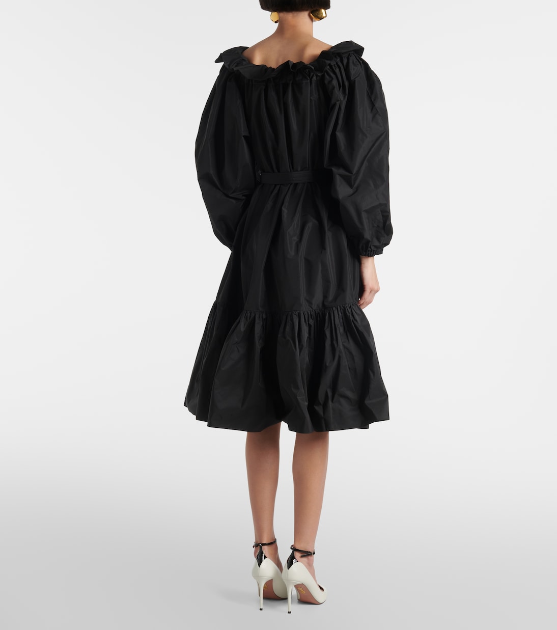 Ruffled tiered faille minidress | Patou
