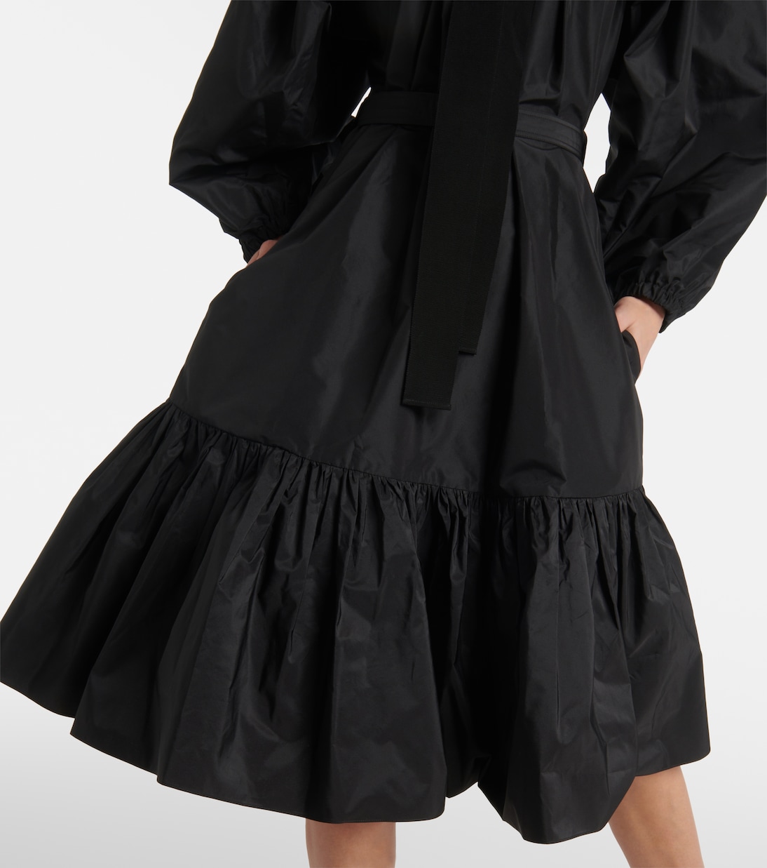 Ruffled tiered faille minidress | Patou