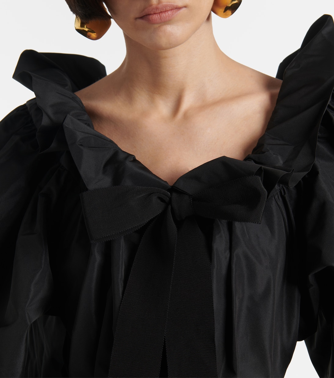 Ruffled tiered faille minidress | Patou