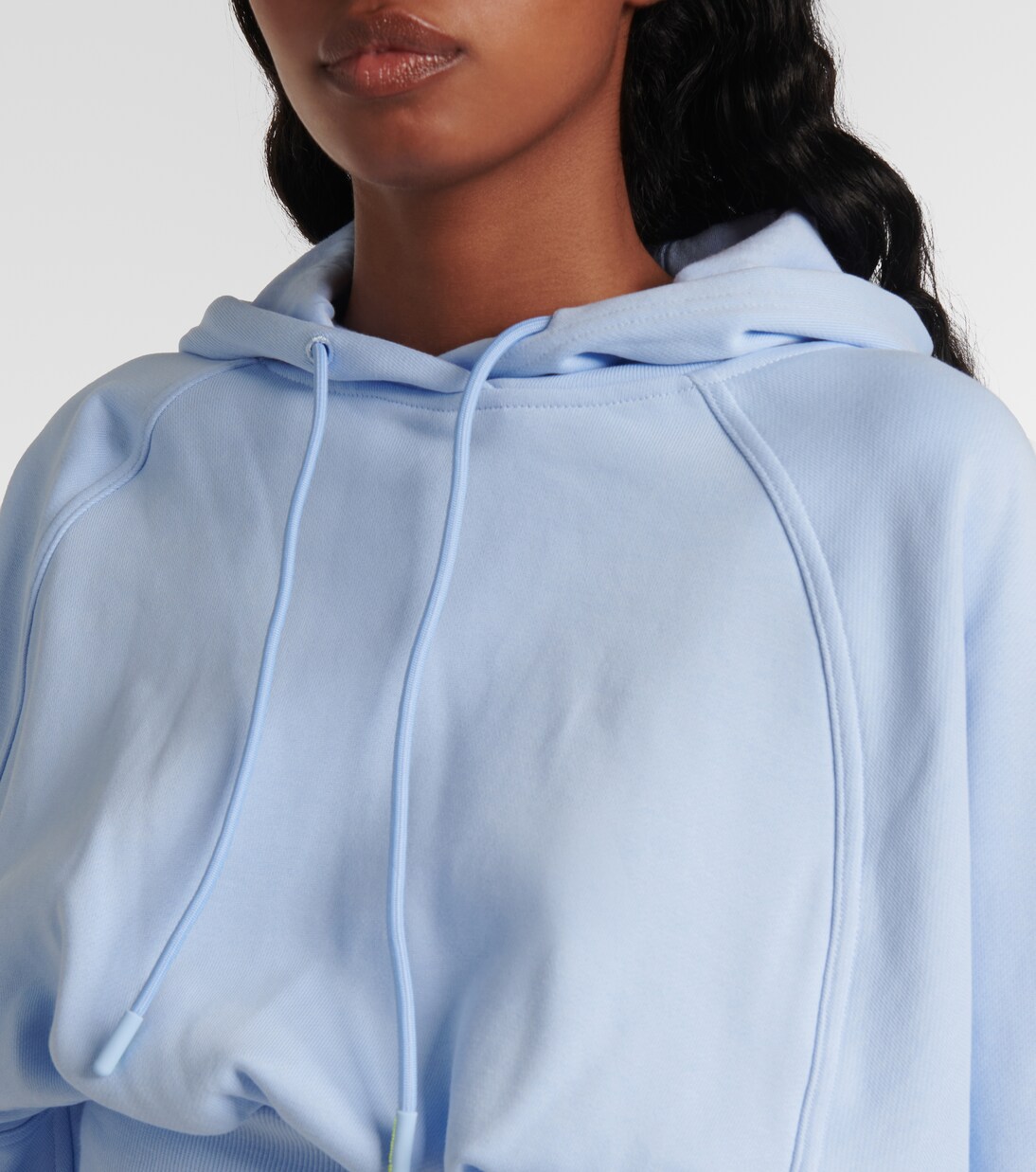 Sweat-shirt à capuche raccourci en coton | Adidas by Stella McCartney
