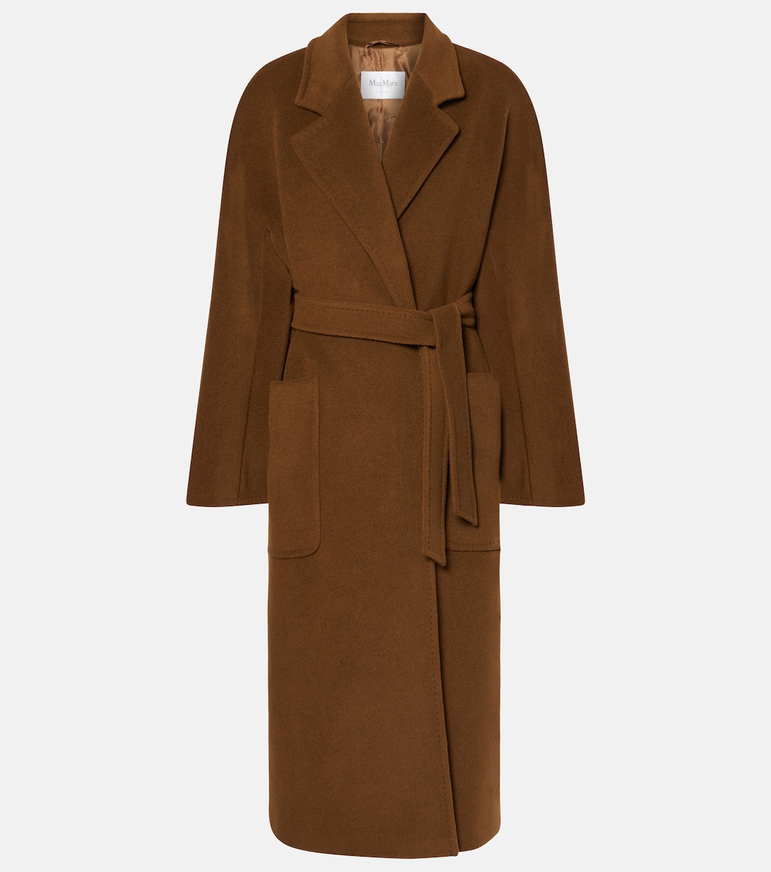 Manteau cache c ur Attuale1234 en laine en marron Max Mara Mytheresa