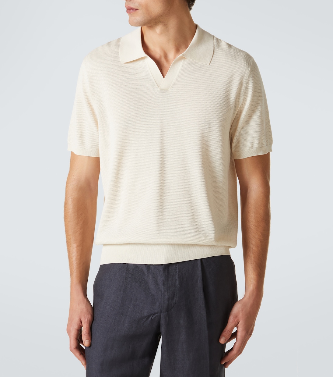 Polo de seda y algodón | Ralph Lauren Purple Label