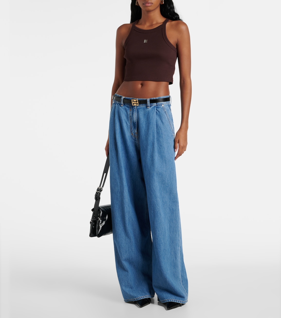 Tank top cropped 4G in cotone | Givenchy