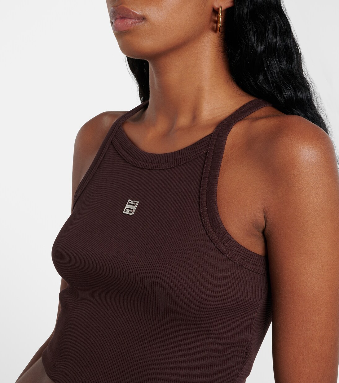 Tank top cropped 4G in cotone | Givenchy