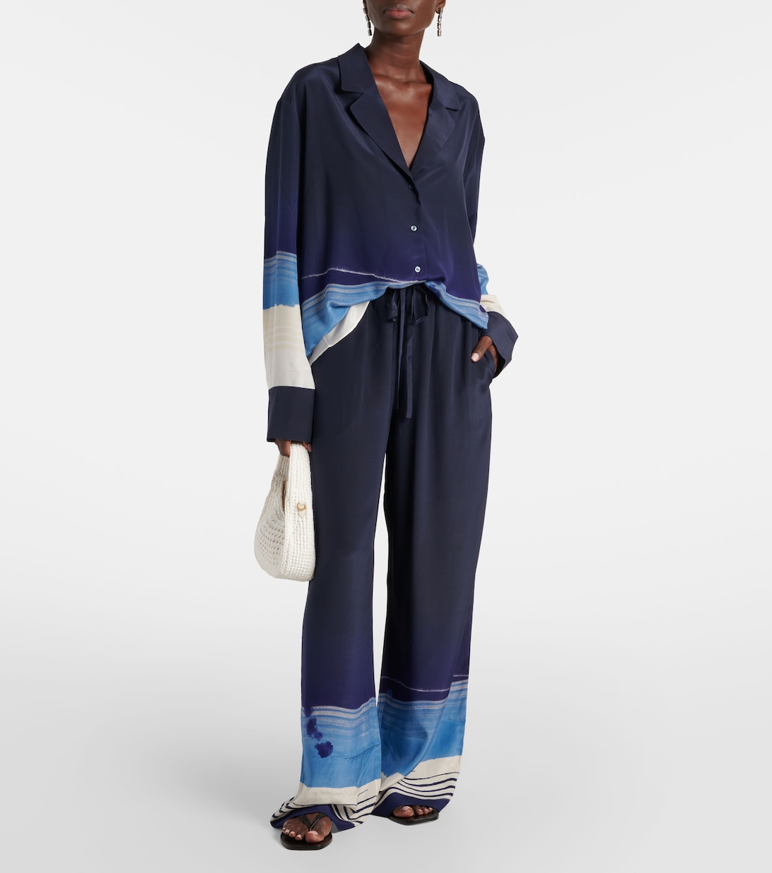 Camicia Mariner in seta crêpe de chine | SIR