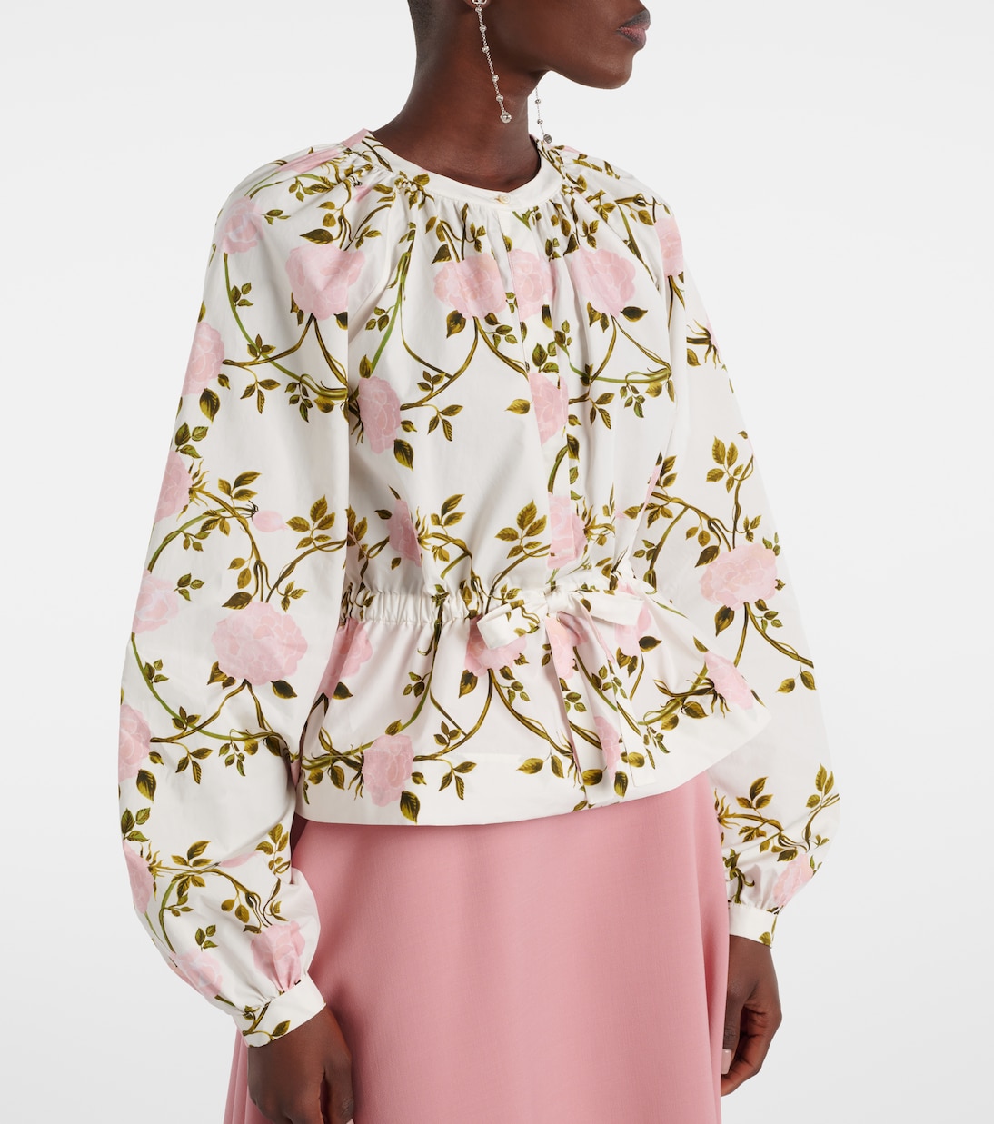 Blusa in cotone con stampa floreale | Giambattista Valli
