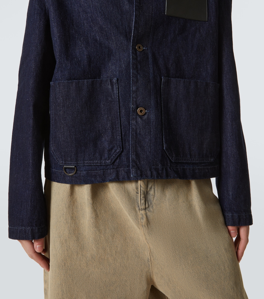 Jeansjacke mit Leder | Loewe