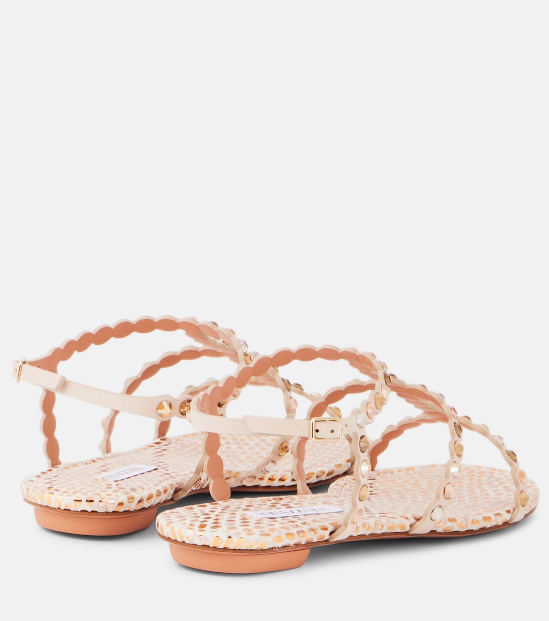 Sandalen Tequila aus Leder mit Kristallen | Aquazzura