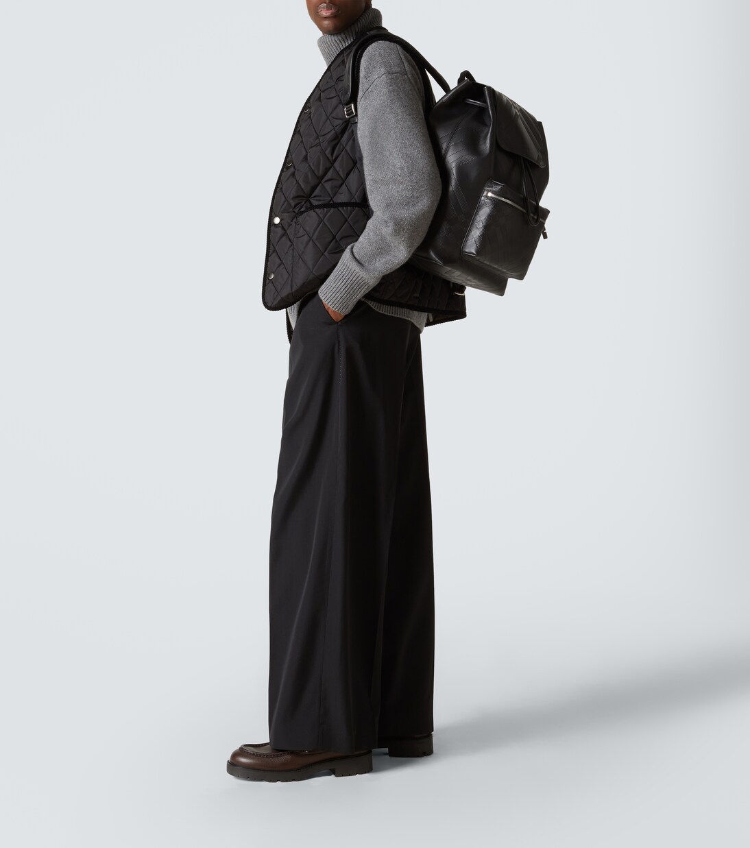 Sac à dos Burberry Check en cuir | Burberry