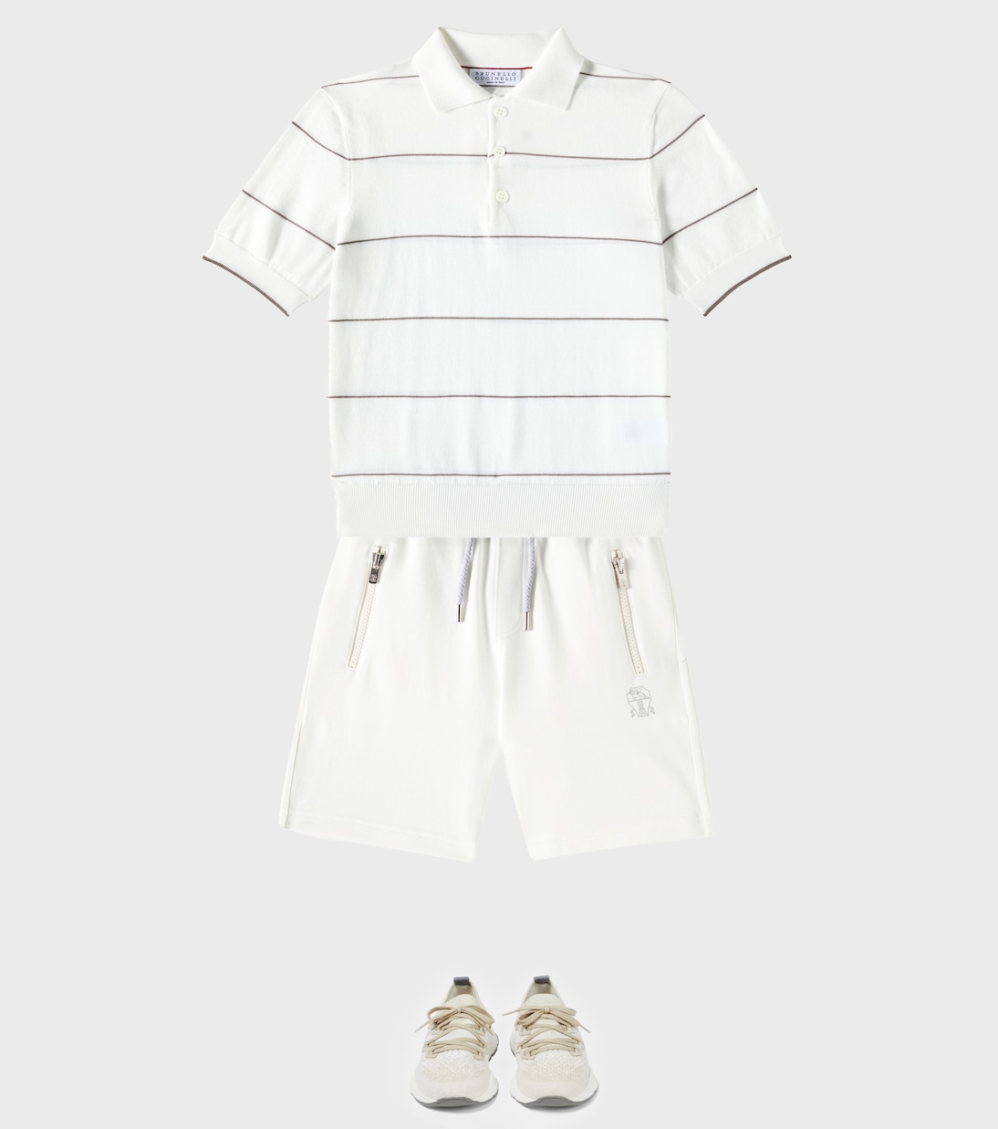 Pantalones cortos deportivos de jersey | Brunello Cucinelli Kids