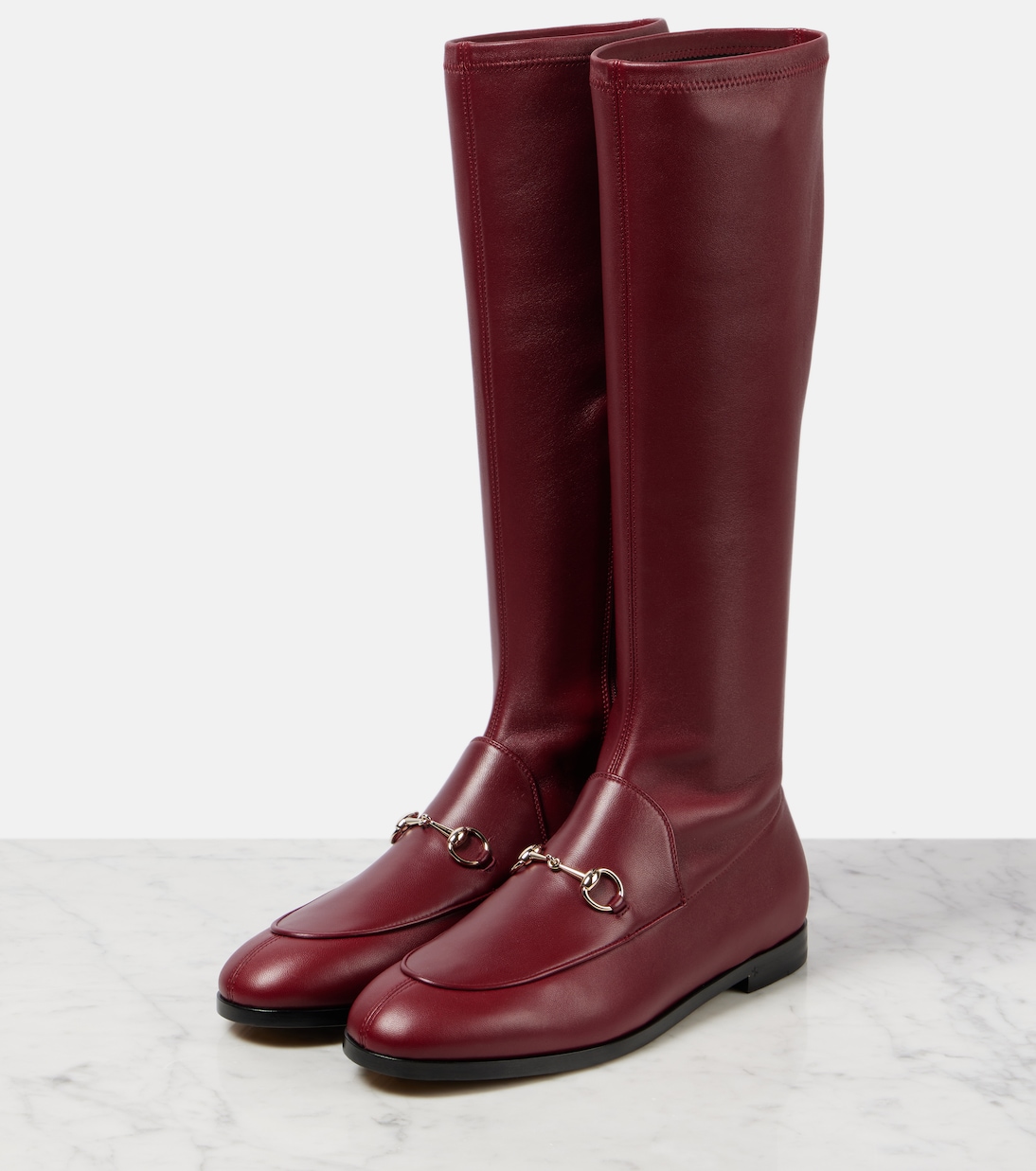 Stivali in pelle Gucci Jordaan per giovani alla moda