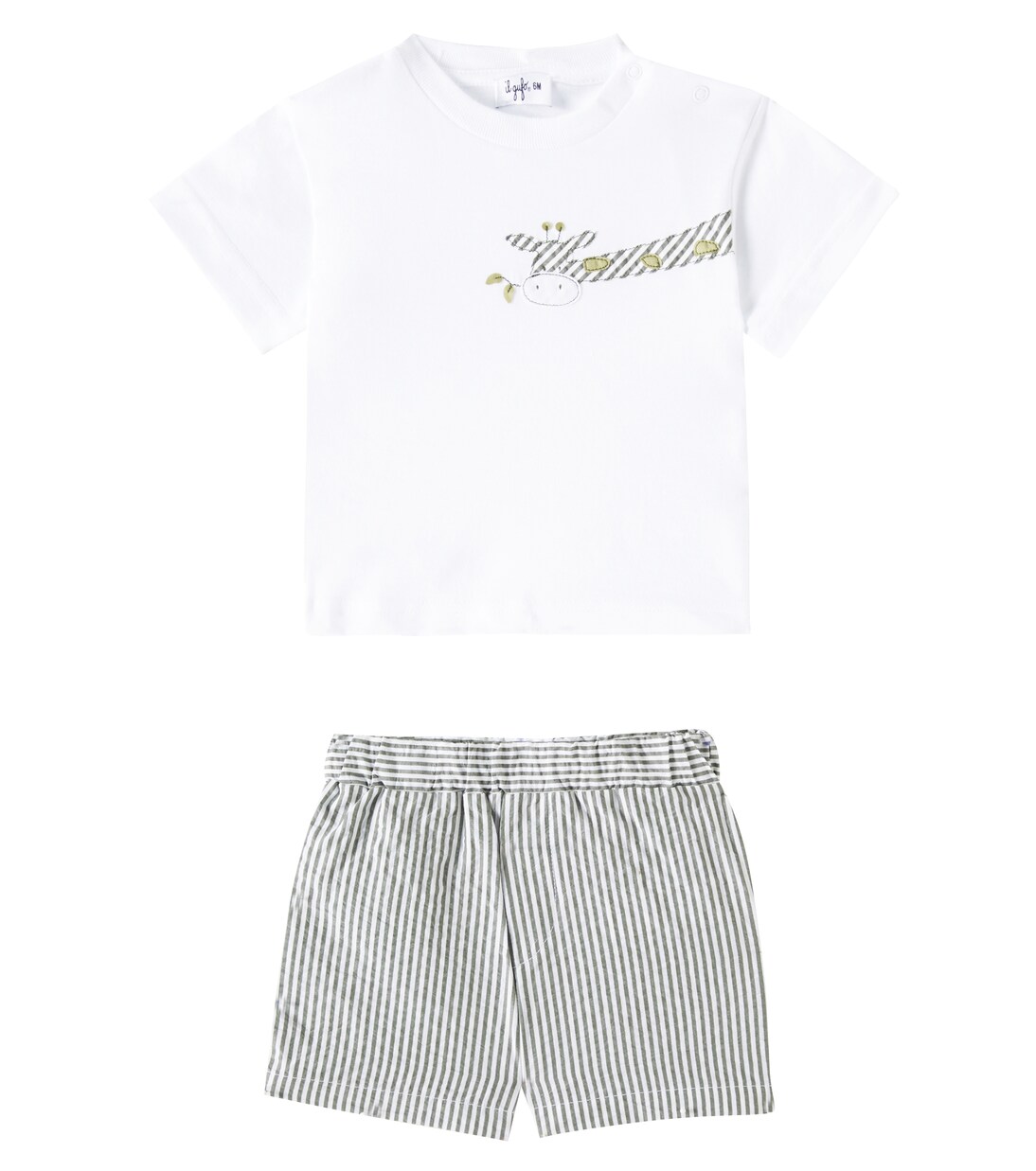 Bebé - set de camiseta y shorts de algodón | Il Gufo