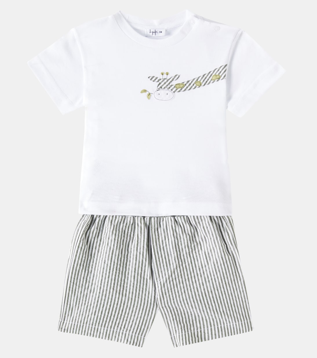 Bebé - set de camiseta y shorts de algodón | Il Gufo