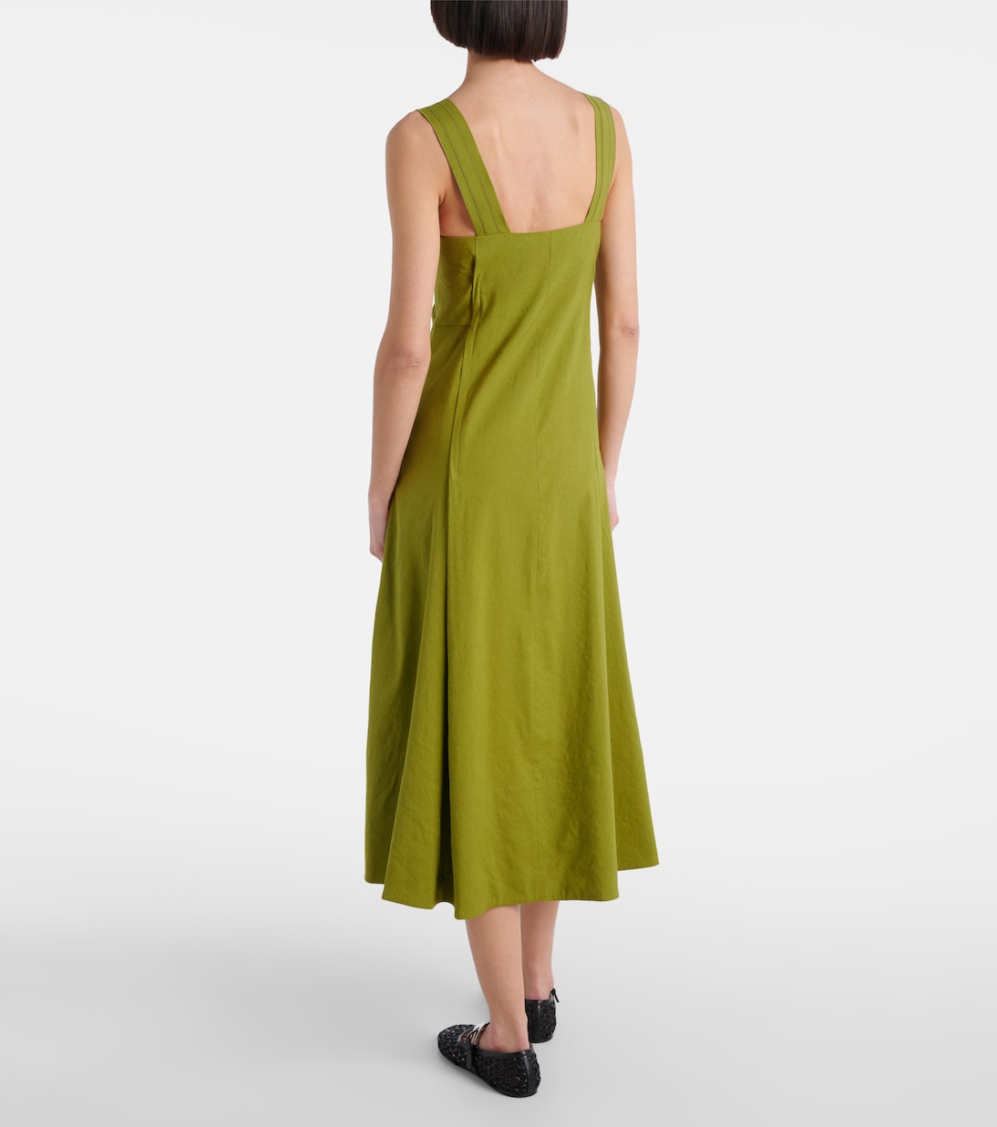 Midikleid aus einem Leinengemisch | Vince