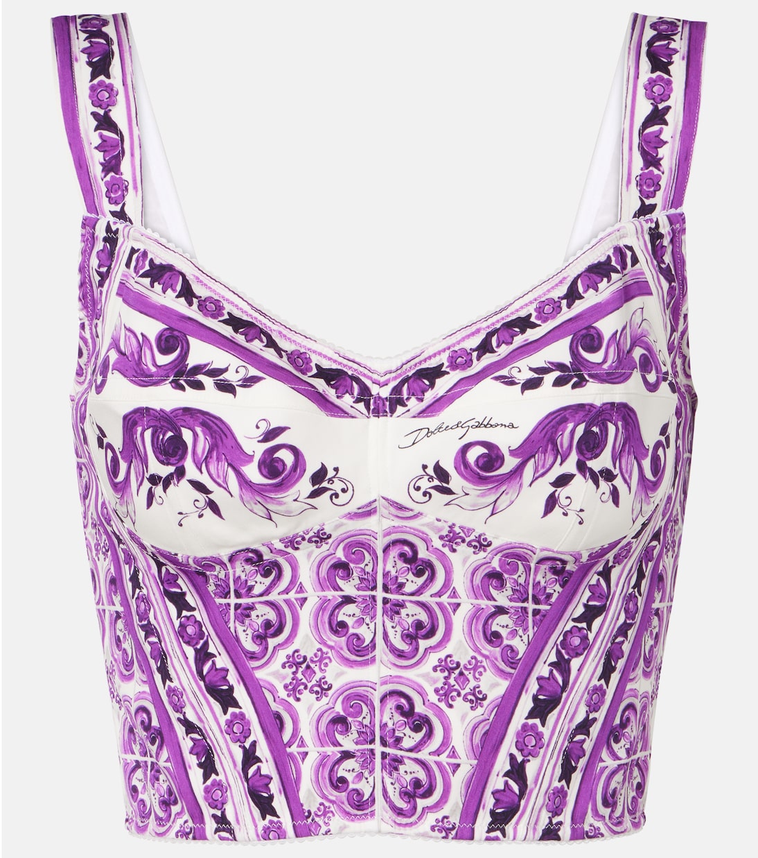 Bustier in misto seta maiolica | Dolce&Gabbana