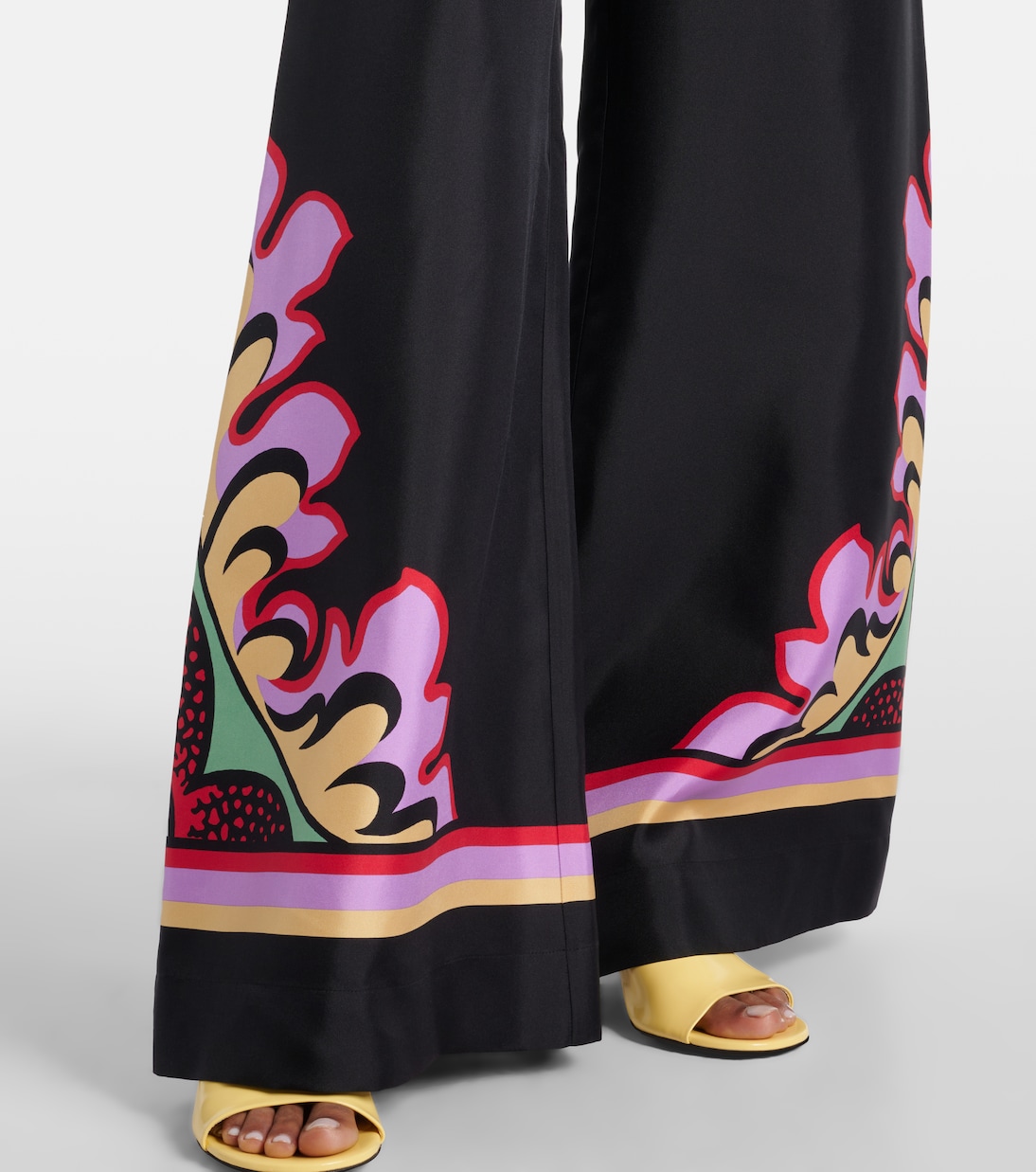 Printed silk palazzo pants | La DoubleJ