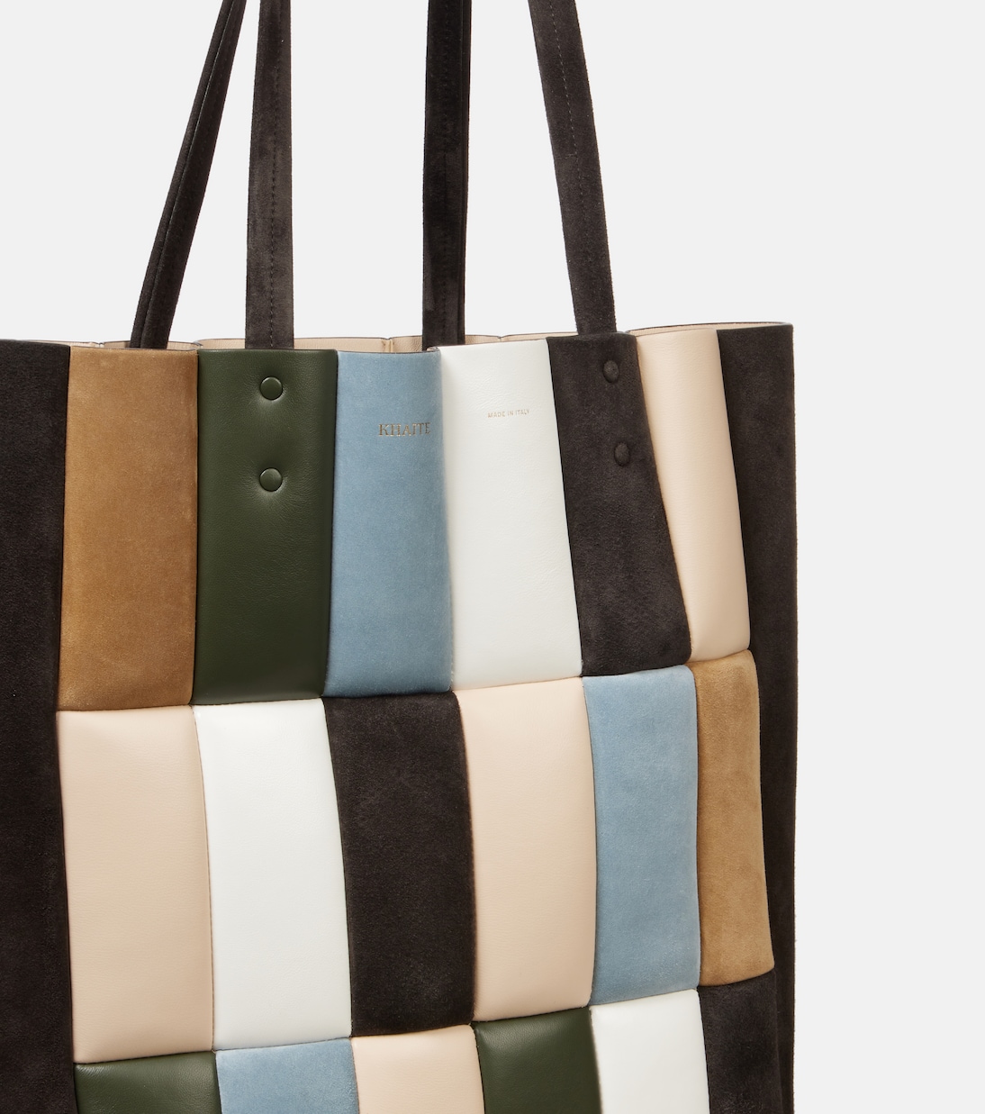 Zoe Large patchwork leather tote bag | Khaite