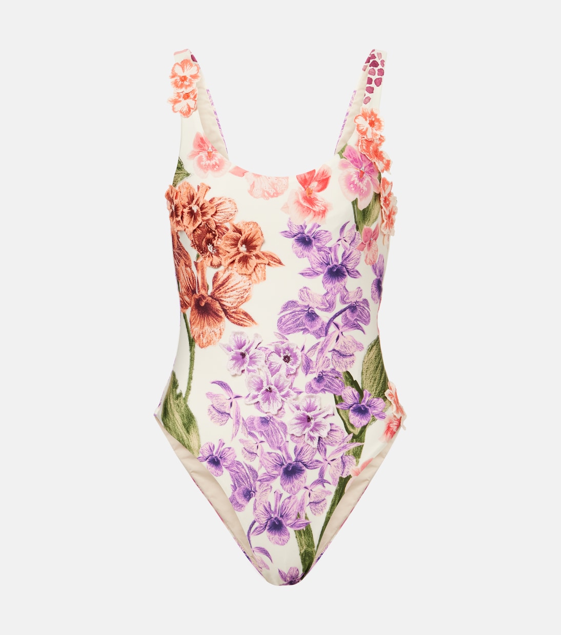 Floral-appliqué swimsuit  | Agua by Agua Bendita