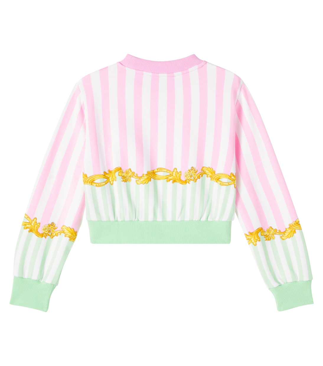 Barocco Leaf cotton sweatshirt | Versace Kids