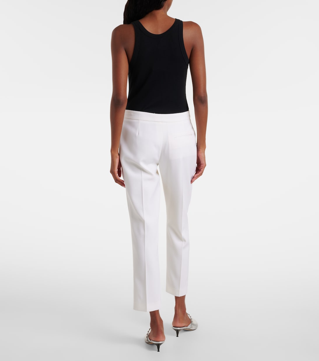 Cropped wool gabardine flared pants | McQueen