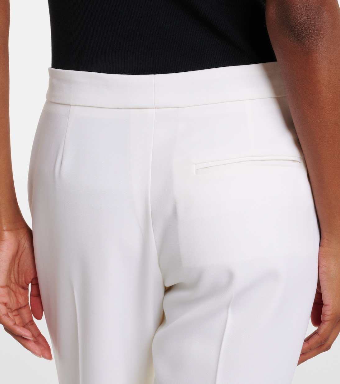 Cropped wool gabardine flared pants | McQueen