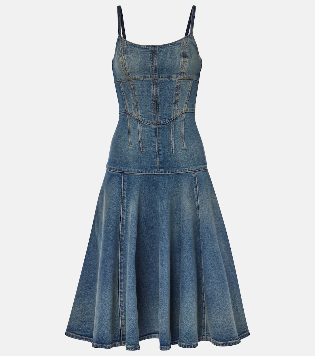 Denim midi dress | McQueen