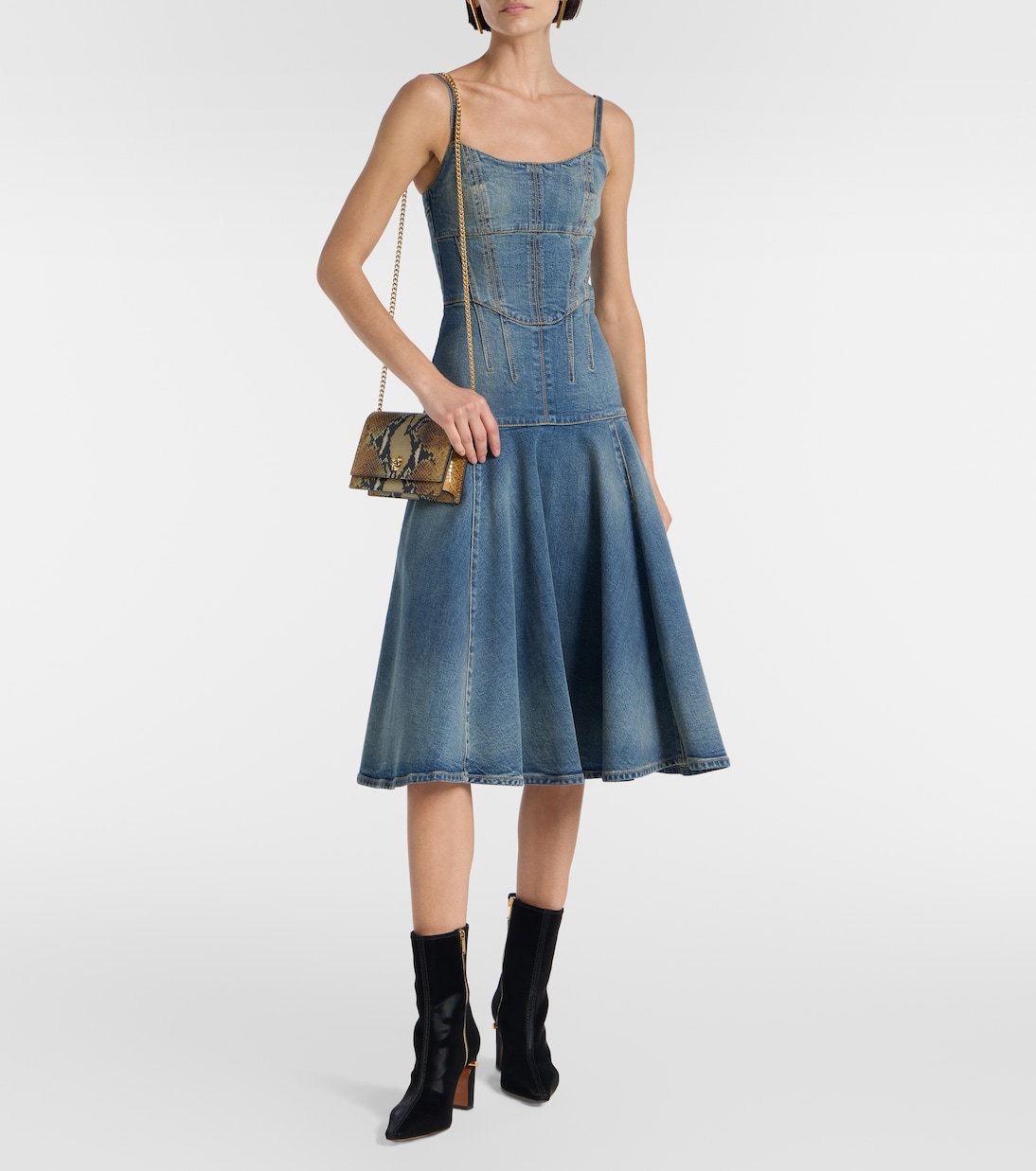 Denim midi dress | McQueen