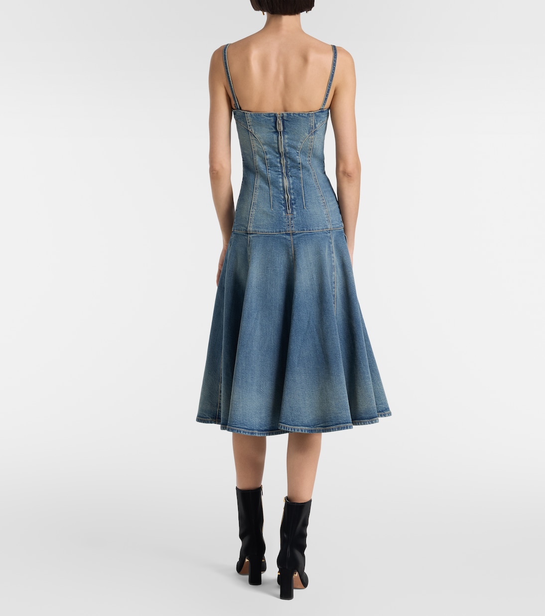 Denim midi dress | McQueen