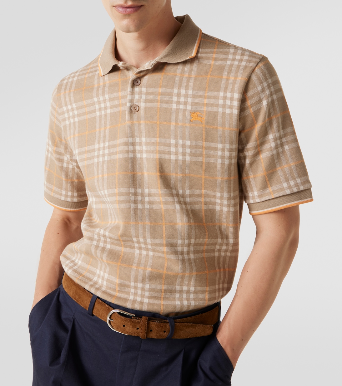Polo en coton à carreaux | Burberry