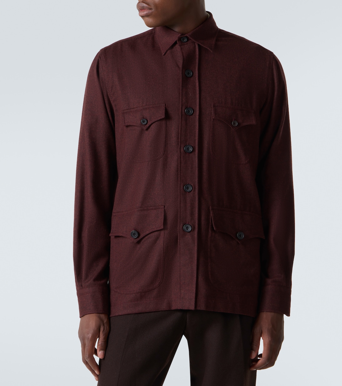 Feldjacke aus Schurwollflanell | Rubinacci