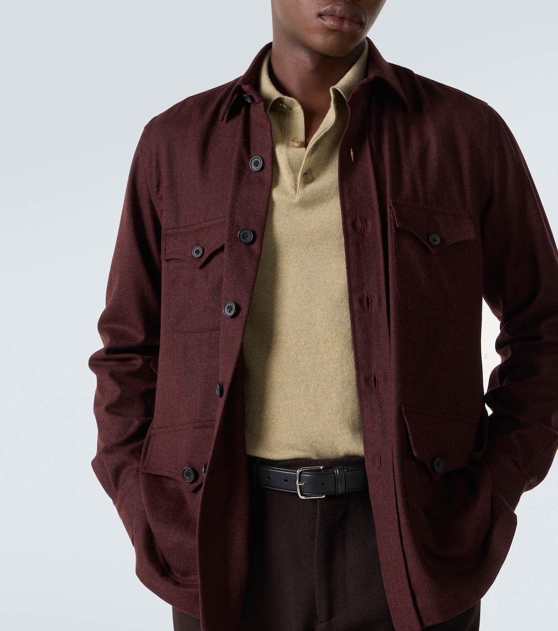 Feldjacke aus Schurwollflanell | Rubinacci