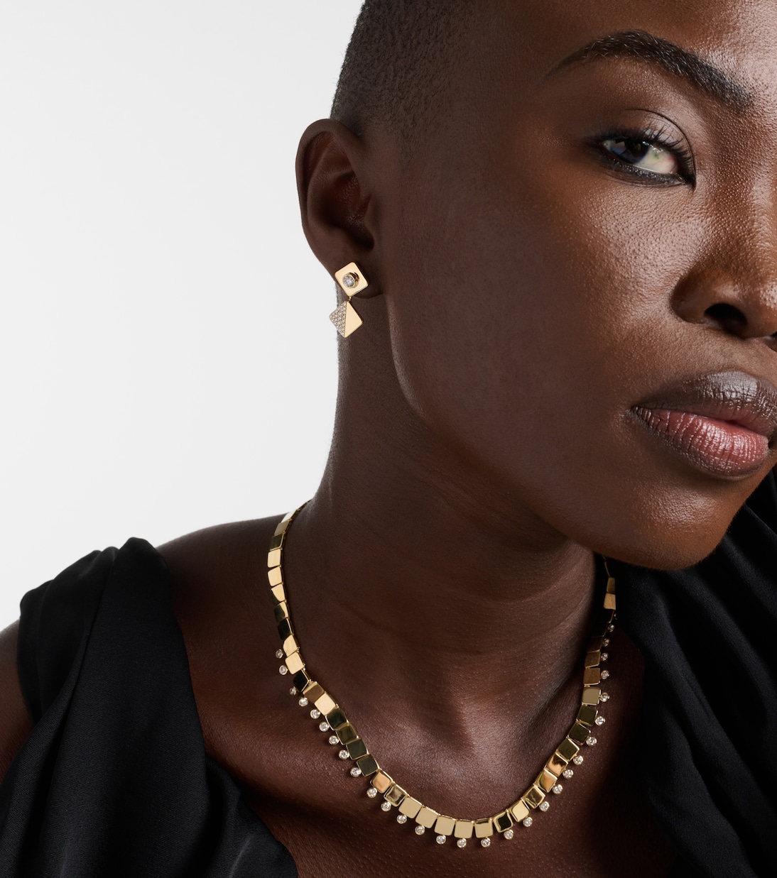 18kt gold earrings with diamonds | Ileana Makri