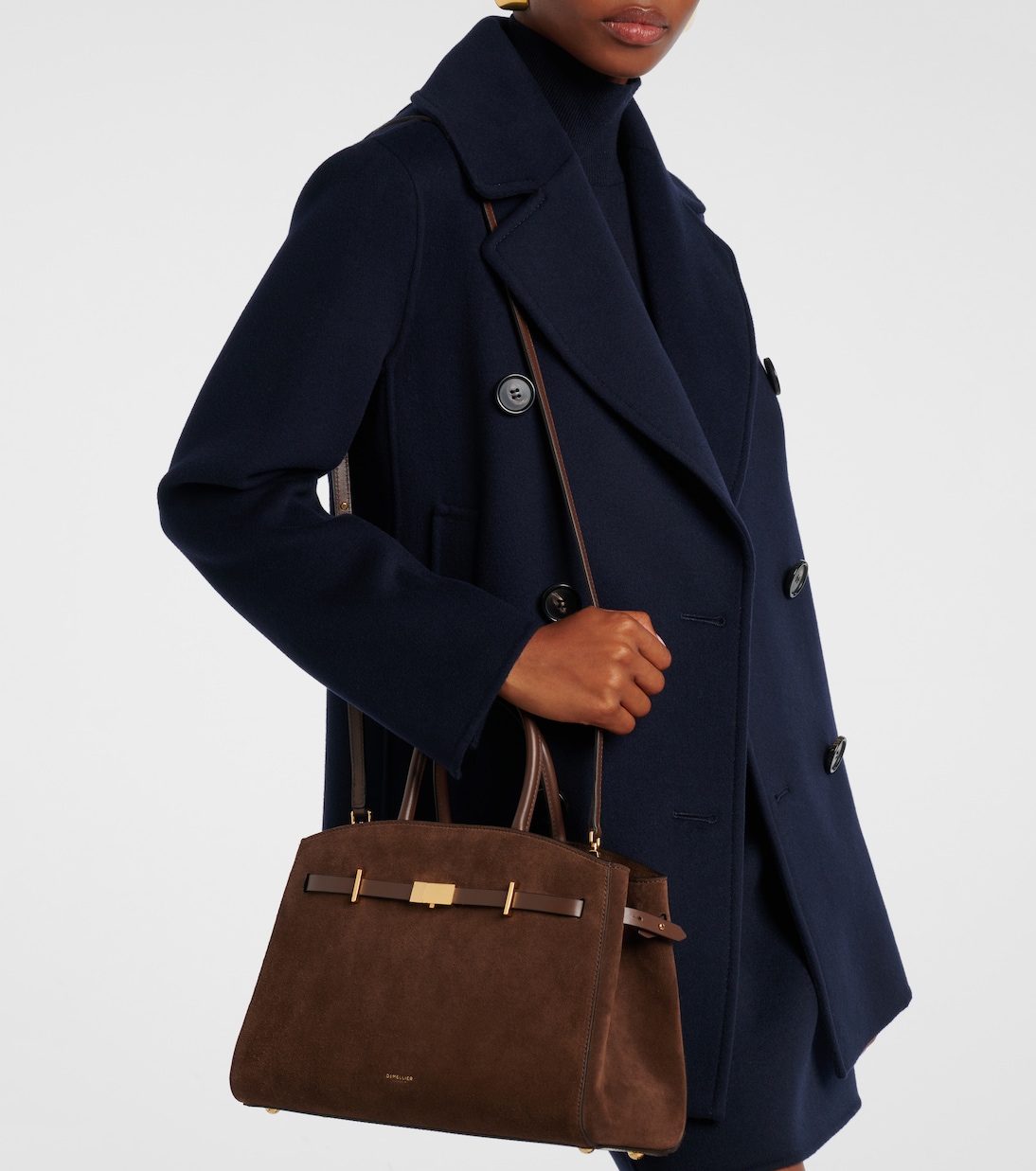 Tote Bag Hudson Medium aus Veloursleder | DeMellier