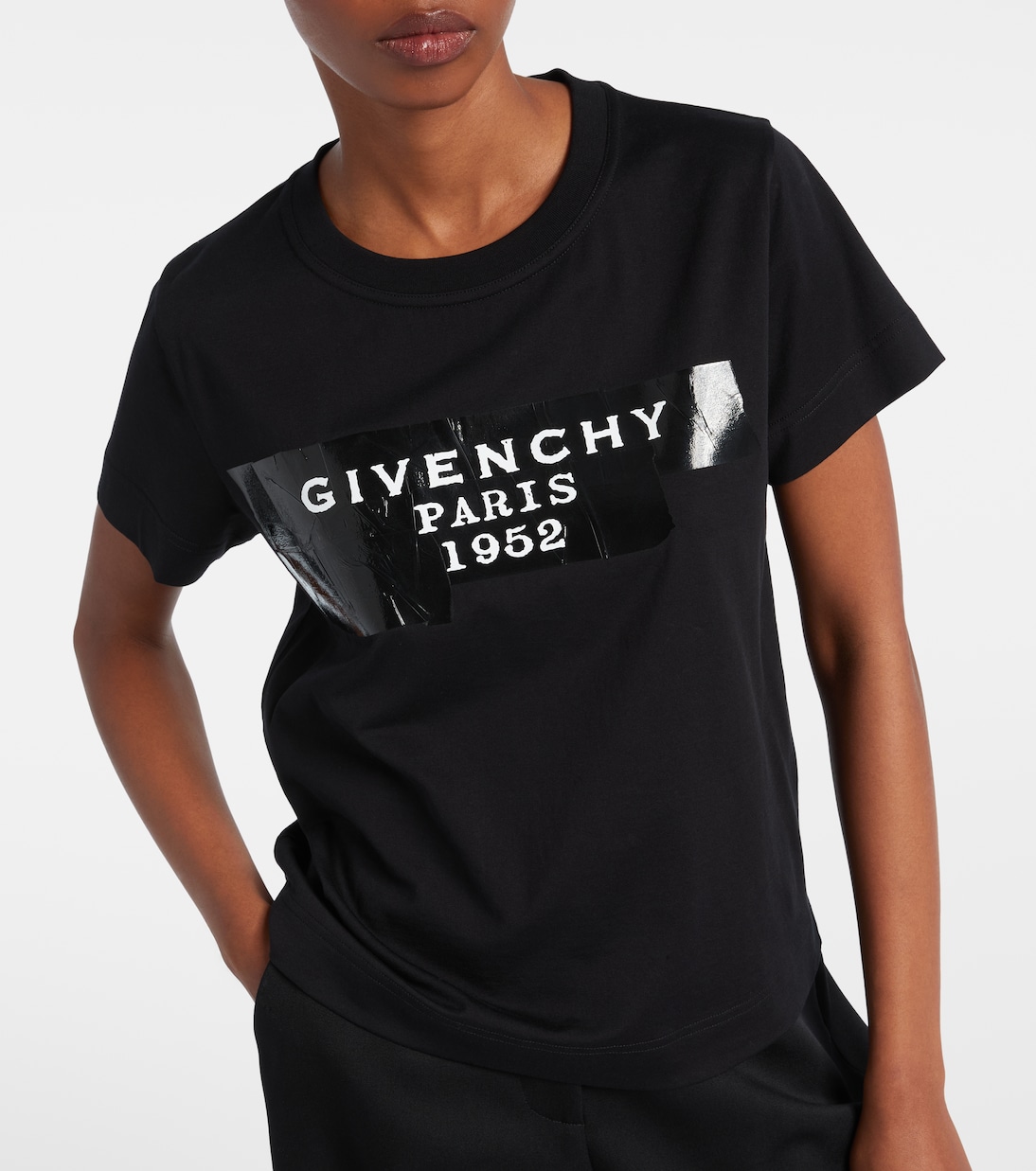Distressed printed cotton jersey T-shirt | Givenchy