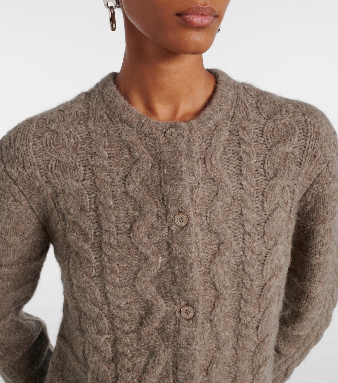 Kunch layered alpaca and yak-blend cardigan | Acne Studios