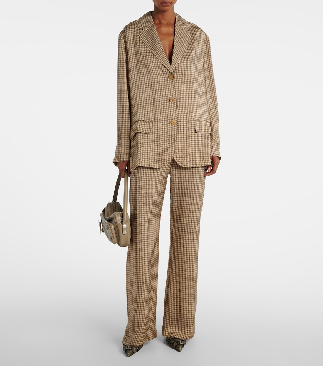 Pantalon ample Poltana à carreaux | Acne Studios