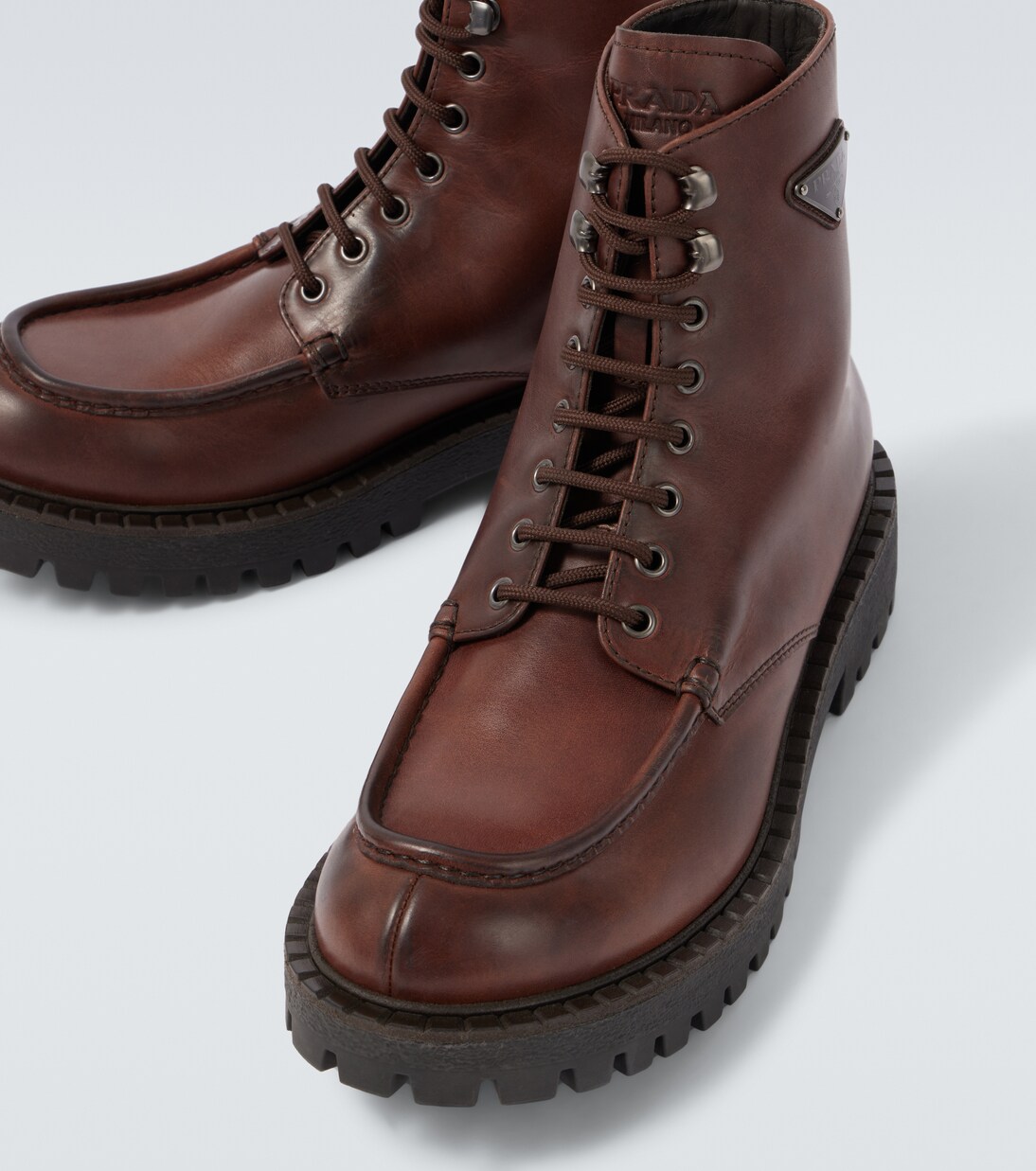 Leather ankle boots | Prada