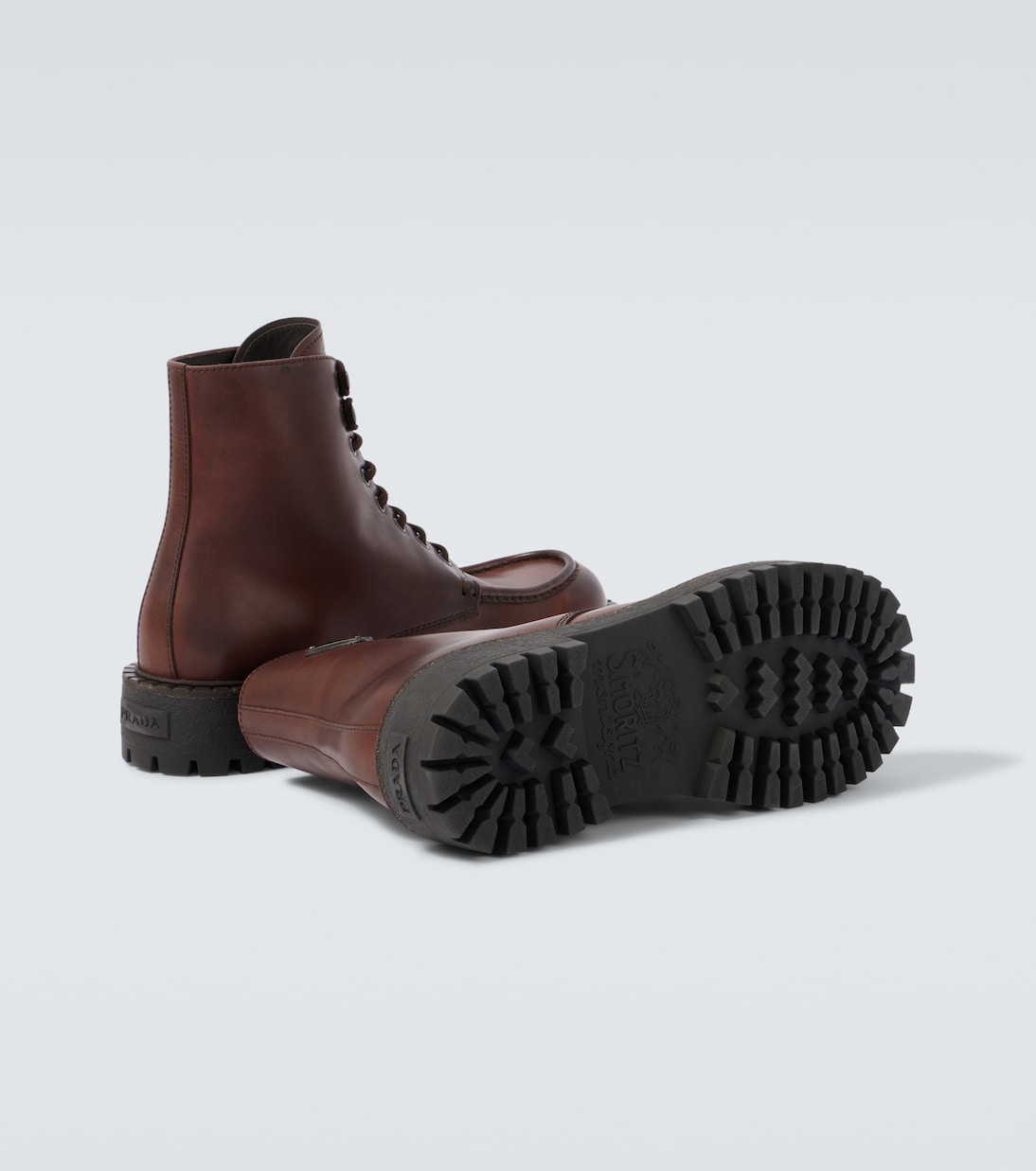 Leather ankle boots | Prada