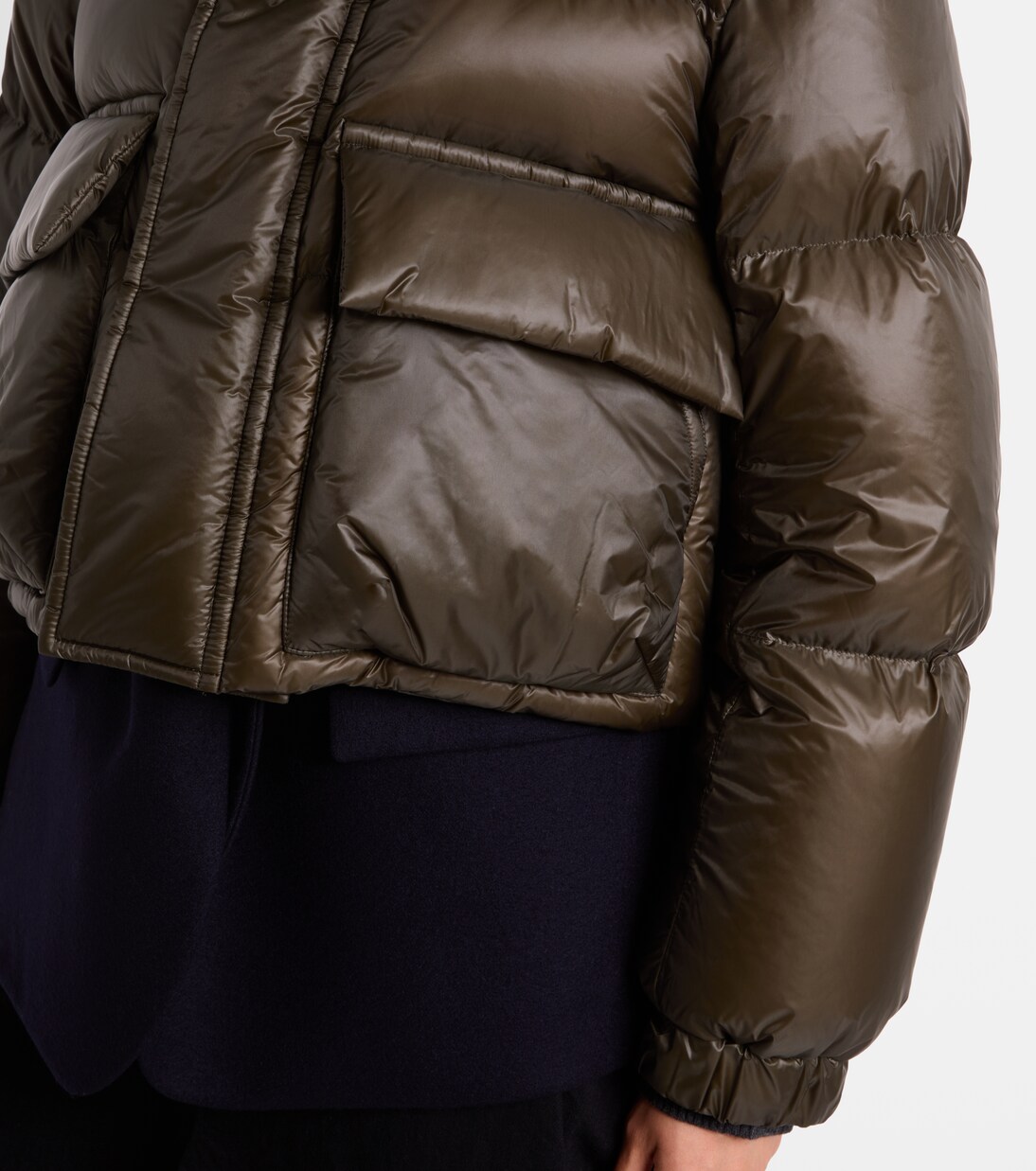 Layered wool down jacket | Sacai